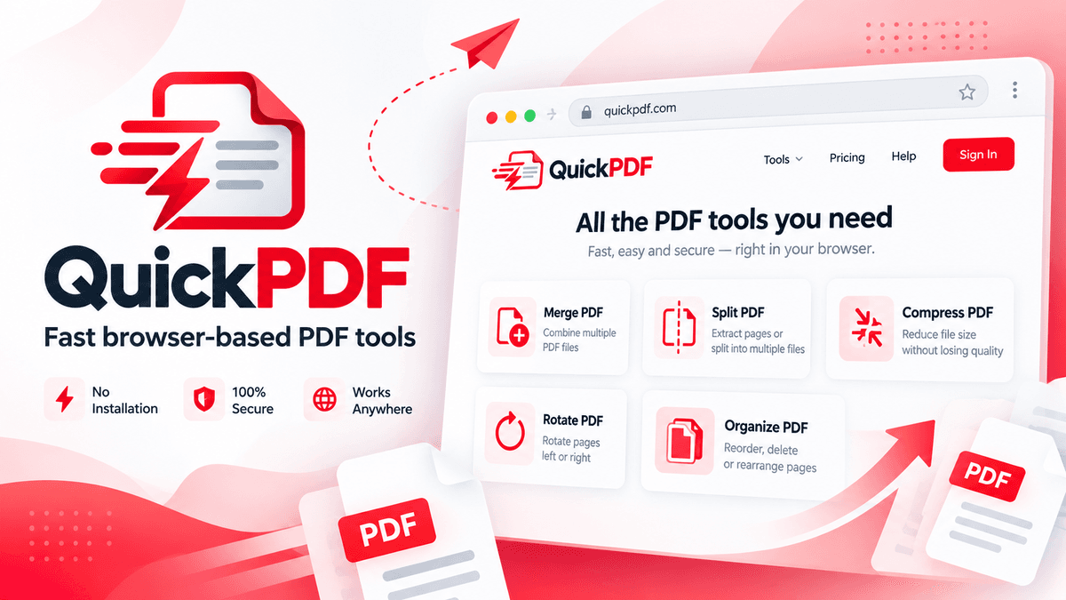 QuickPDF -  browser-based PDF utilities for everyday file tasks