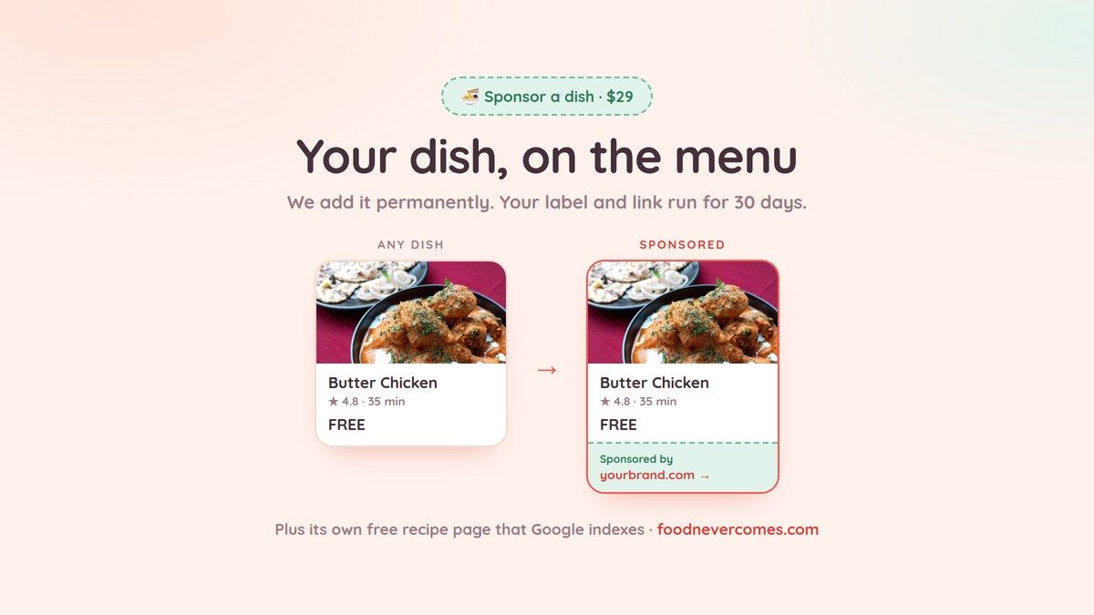 Sponsor a dish