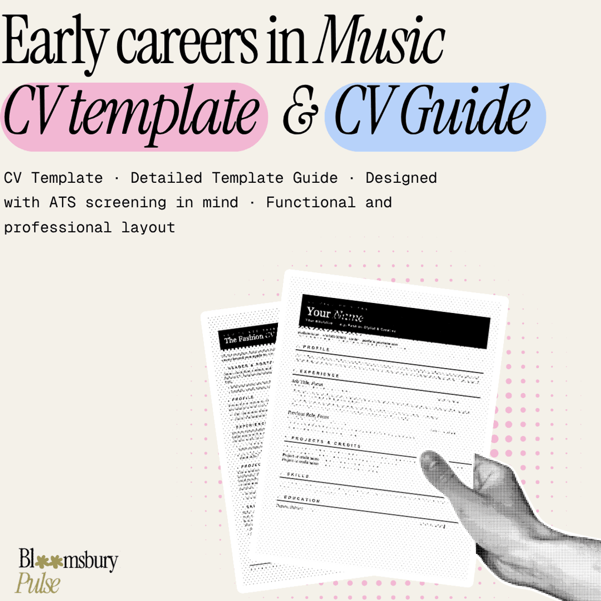 BloomsburyPulse | Early-careers Music CV template & CV guide