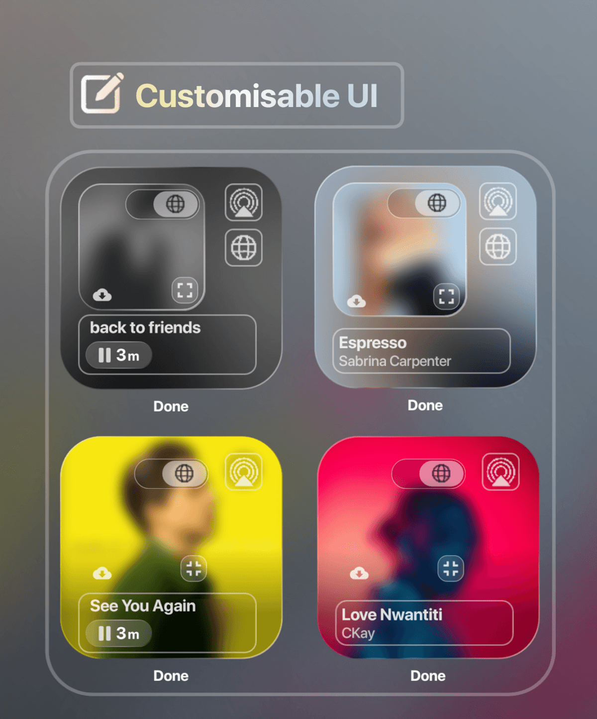 iOS Music Widget [2x2] — KWGT