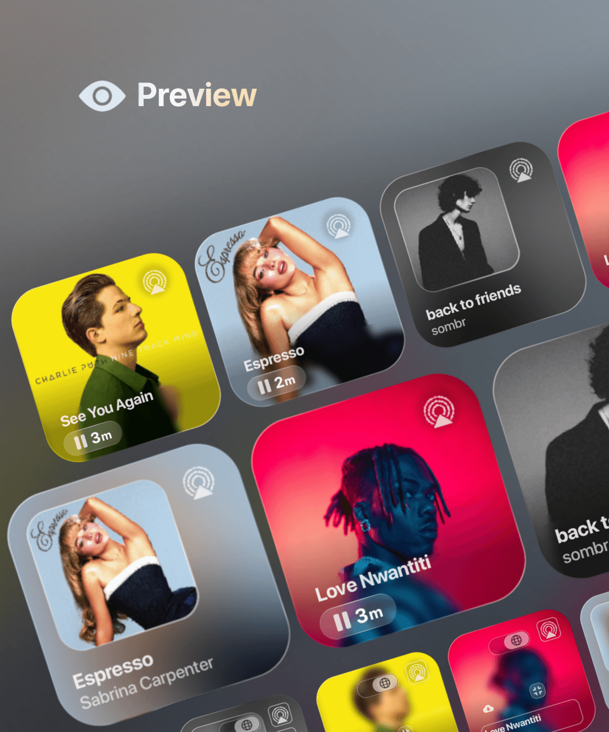 iOS Music Widget [2x2] — KWGT  [💼 Commercial Use]