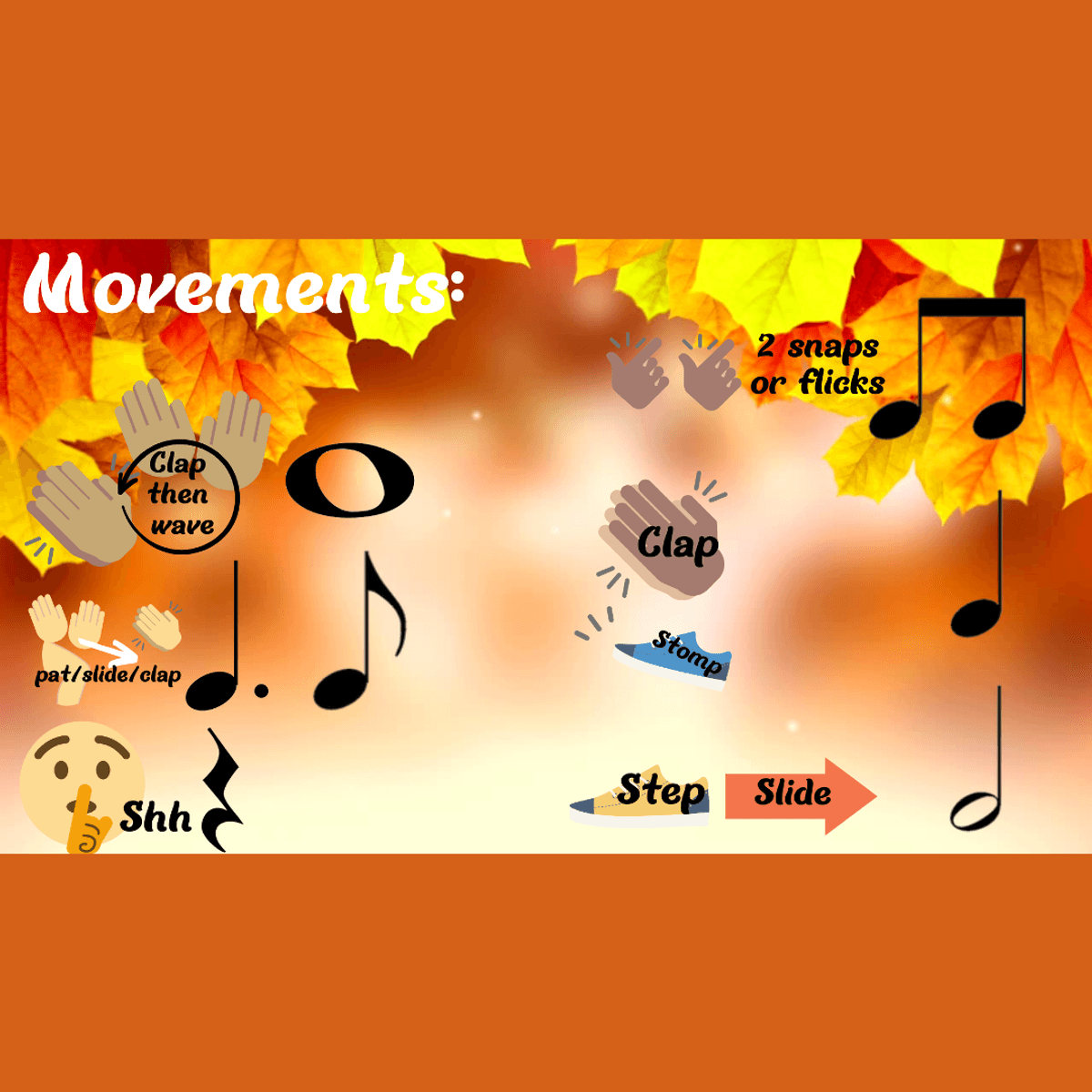 Autumn Medley Play-Along Manipulatives | PowerPoint + PDF