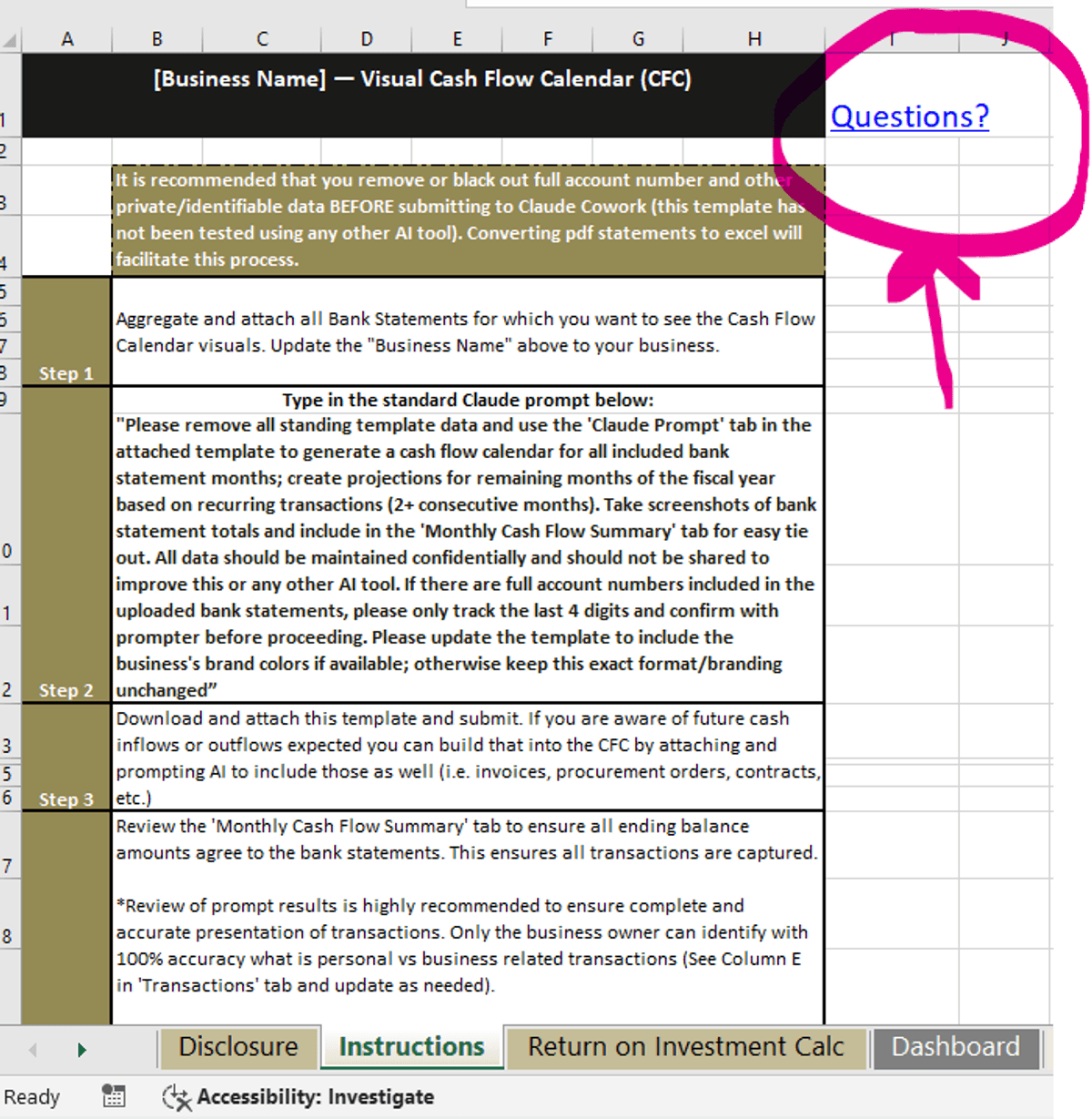 Cash Flow Calendar