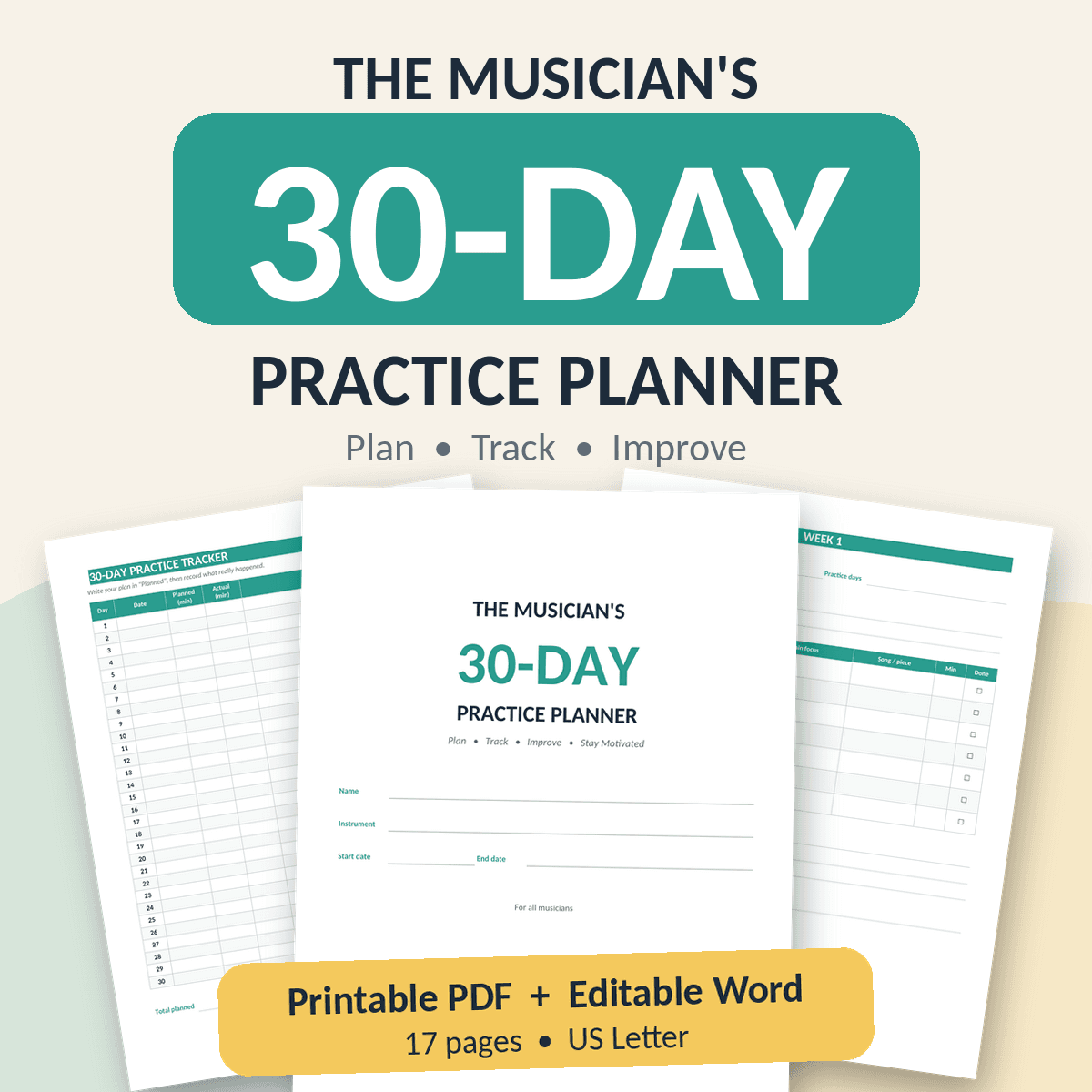 The Musician's 30-Day Practice Planner