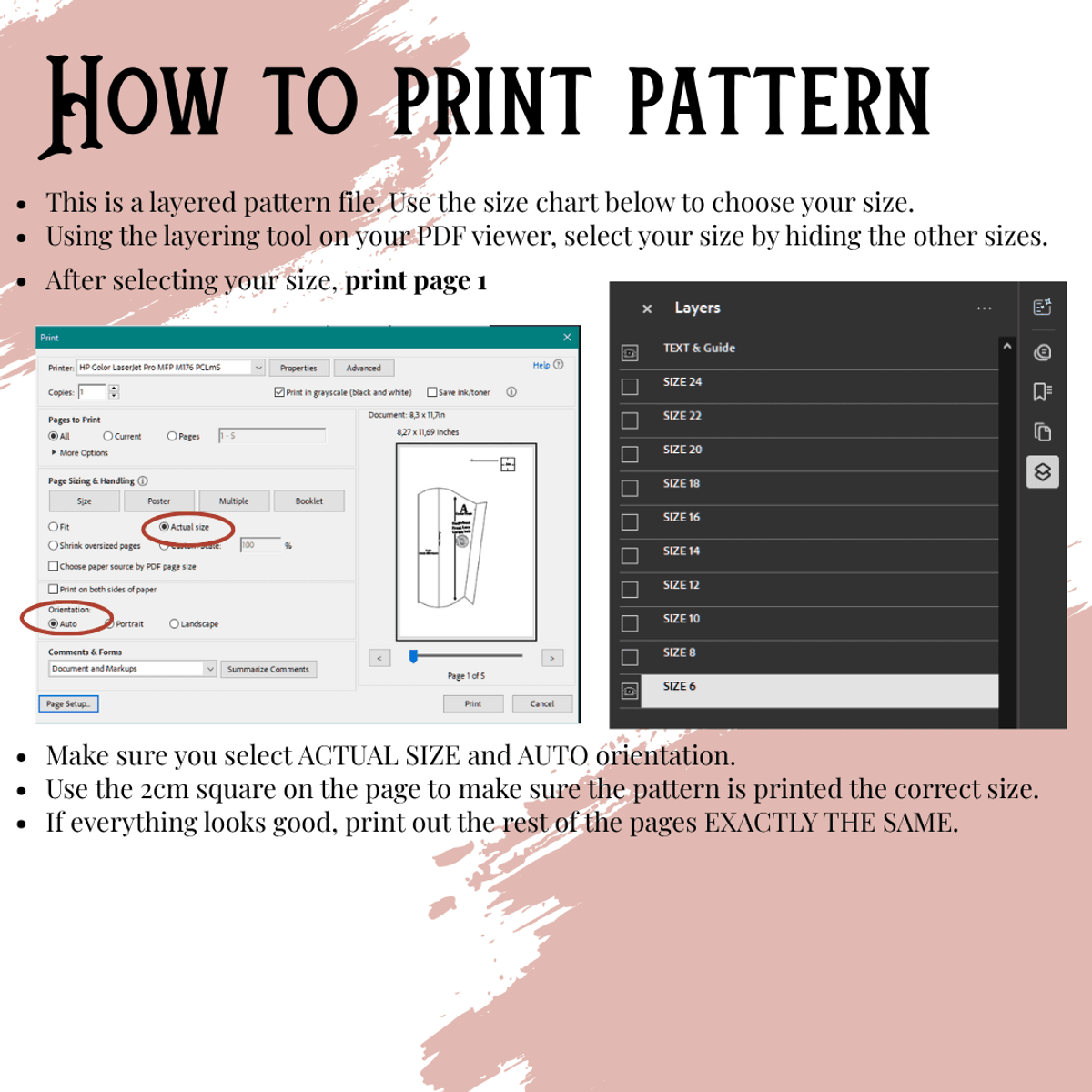 Underbust corset belt pattern PDF print