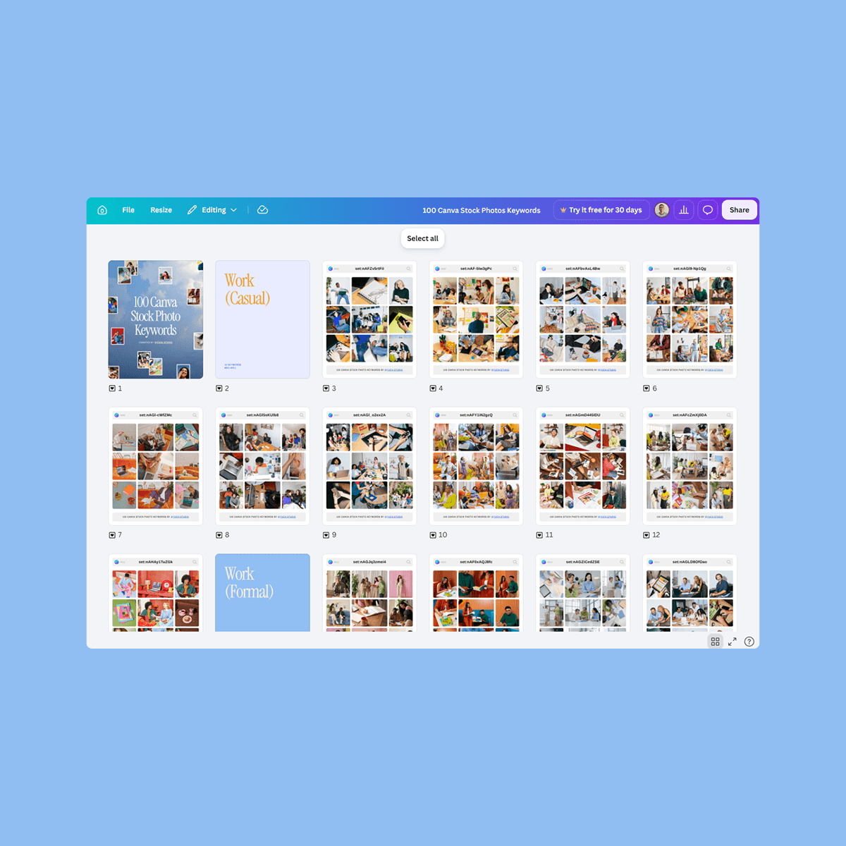 100 Canva Stock Photo Keywords