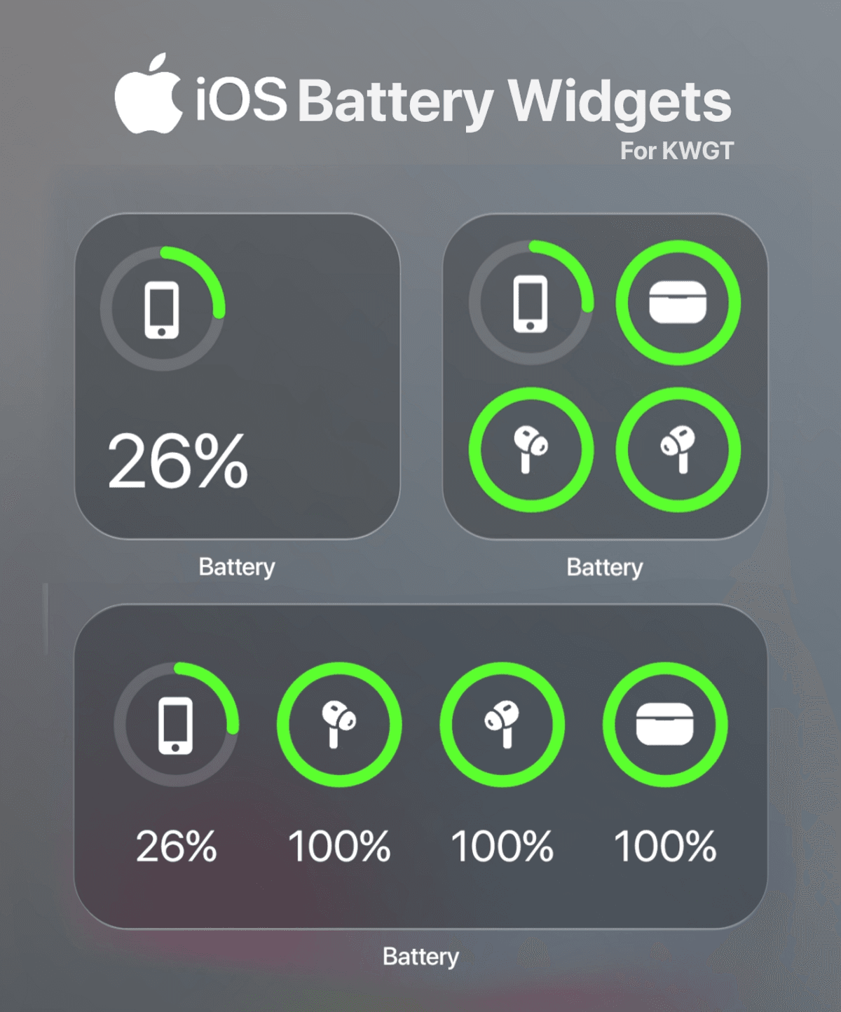 iOS Battery Widgets for KWGT