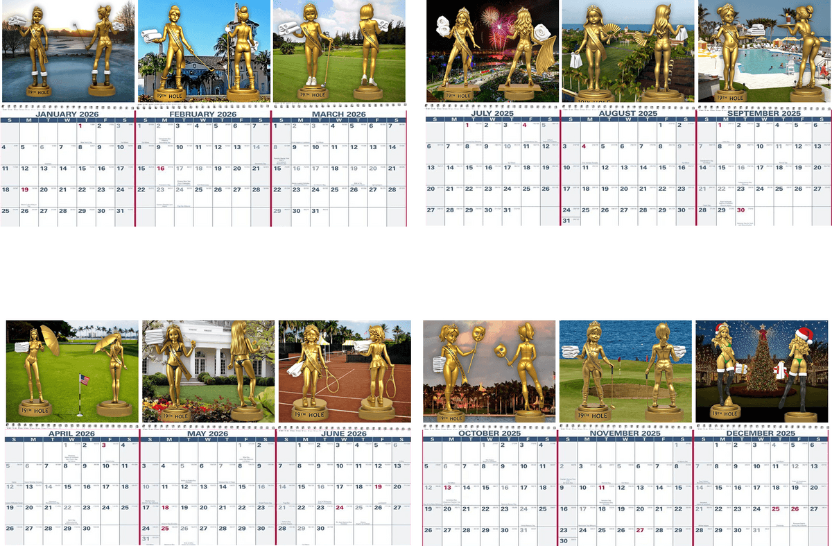 2027 MARALAGO TOWEL GIRL CALENDAR