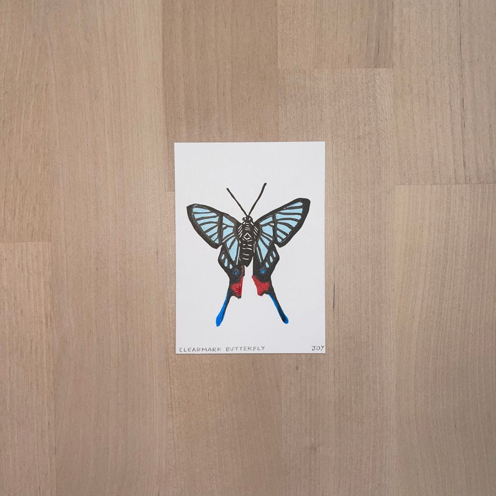Clearmark Butterfly Mini Lino Print