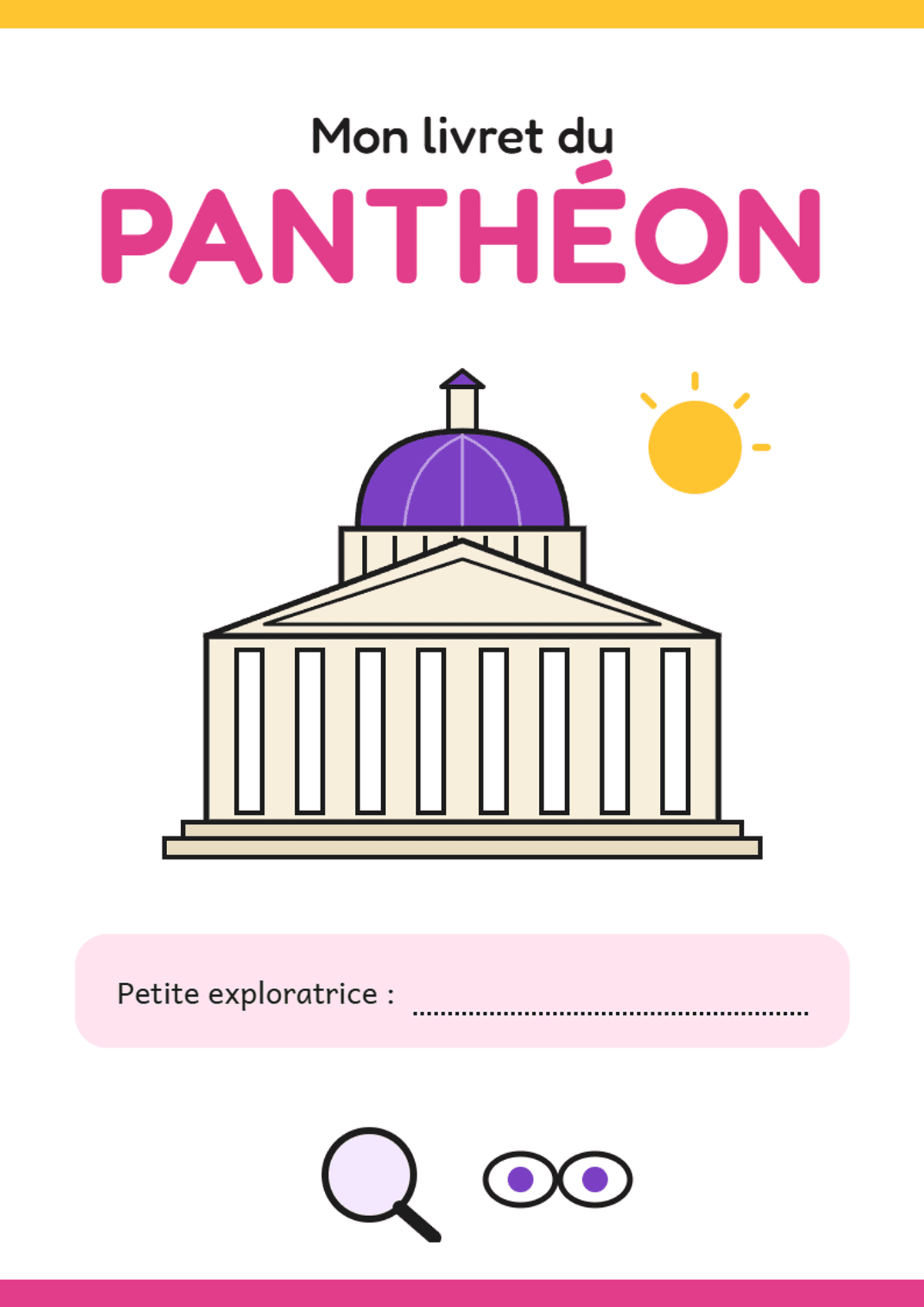 Mon livret du Panthéon – Exploratrice (4-5 ans)