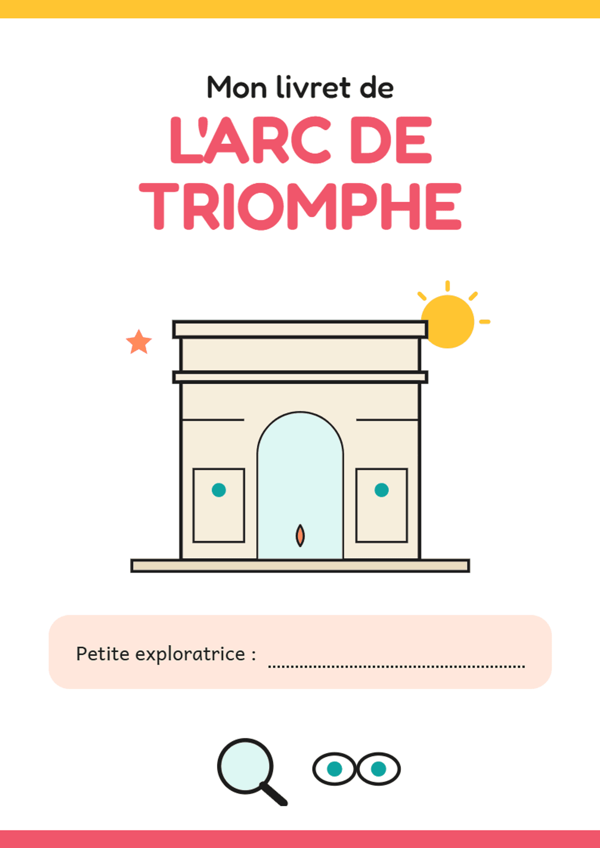 Mon livret de l’Arc de Triomphe – Exploratrice (4-5 ans)