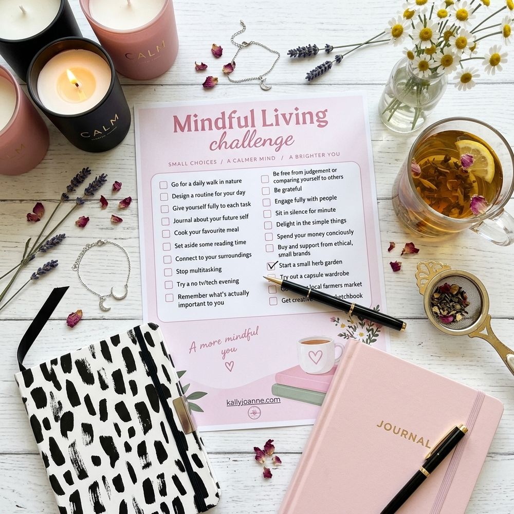 Free Mindful Living Challenge | Free A4 Worksheet (PDF)