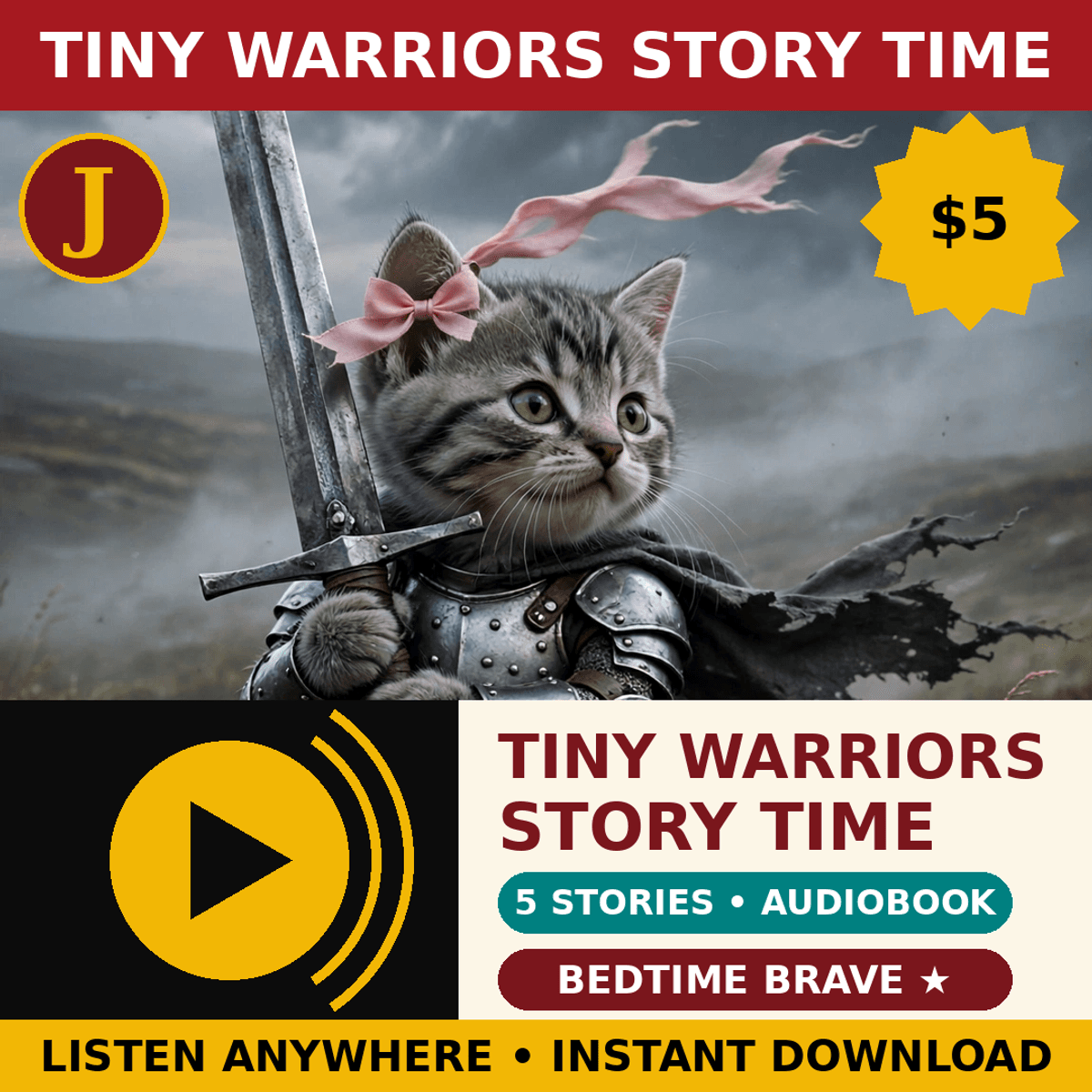 Tiny Warriors Story Time — Five Tiny Tales (Audiobook)