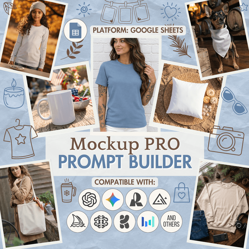 Mockup Prompt Builder for ChatGPT Image, Gemini, Recraft, Ideogram, Flux, Seedream, Midjourney, Leonardo and other text-to-image AI