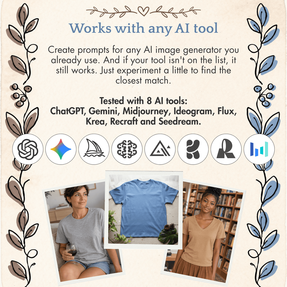 Mockup Prompt Builder for ChatGPT Image, Gemini, Recraft, Ideogram, Flux, Seedream, Midjourney, Leonardo and other text-to-image AI