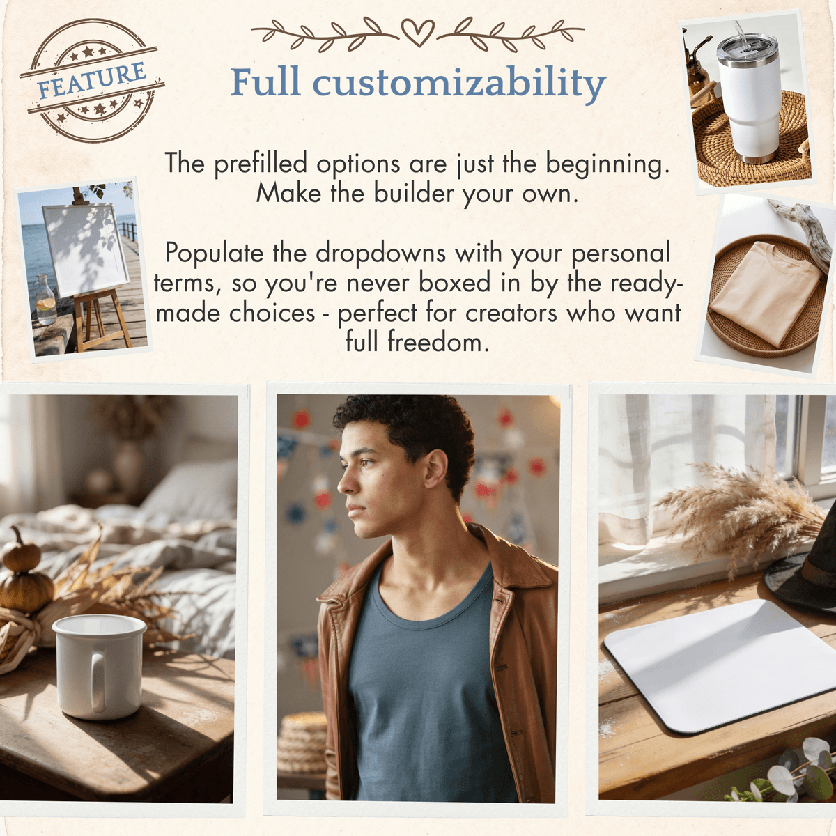 Mockup Prompt Builder for ChatGPT Image, Gemini, Recraft, Ideogram, Flux, Seedream, Midjourney, Leonardo and other text-to-image AI