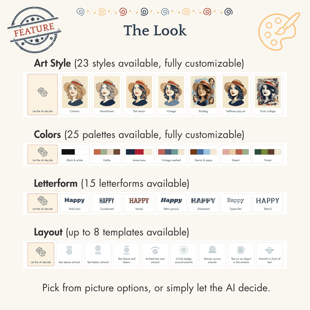 T-Shirt Design Prompt Helper for ChatGPT, Grok, Gemini, Flux, Ideogram, Midjourney, Recraft, Seedream and other text-to-image AI