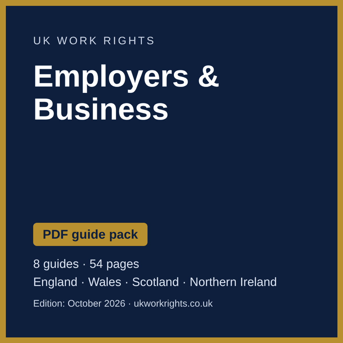 Employers & Business - PDF guide pack (UK, October 2026)