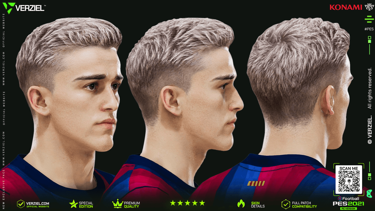 Gavi 🇪🇸 │ Face – PES 2021 PC 🔥🎮