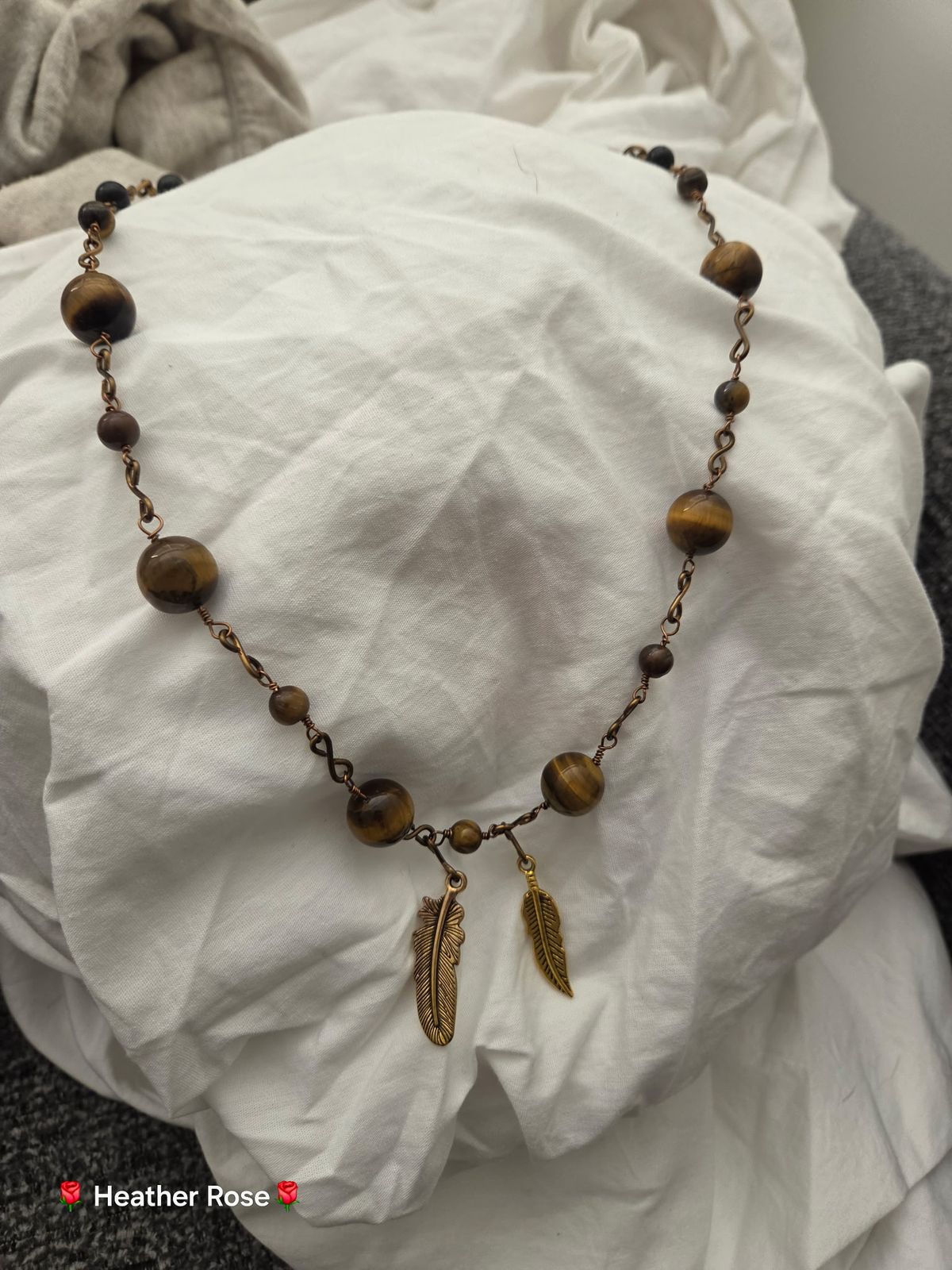 Two Spirits | Tigers Eye and Obsidian Necklace