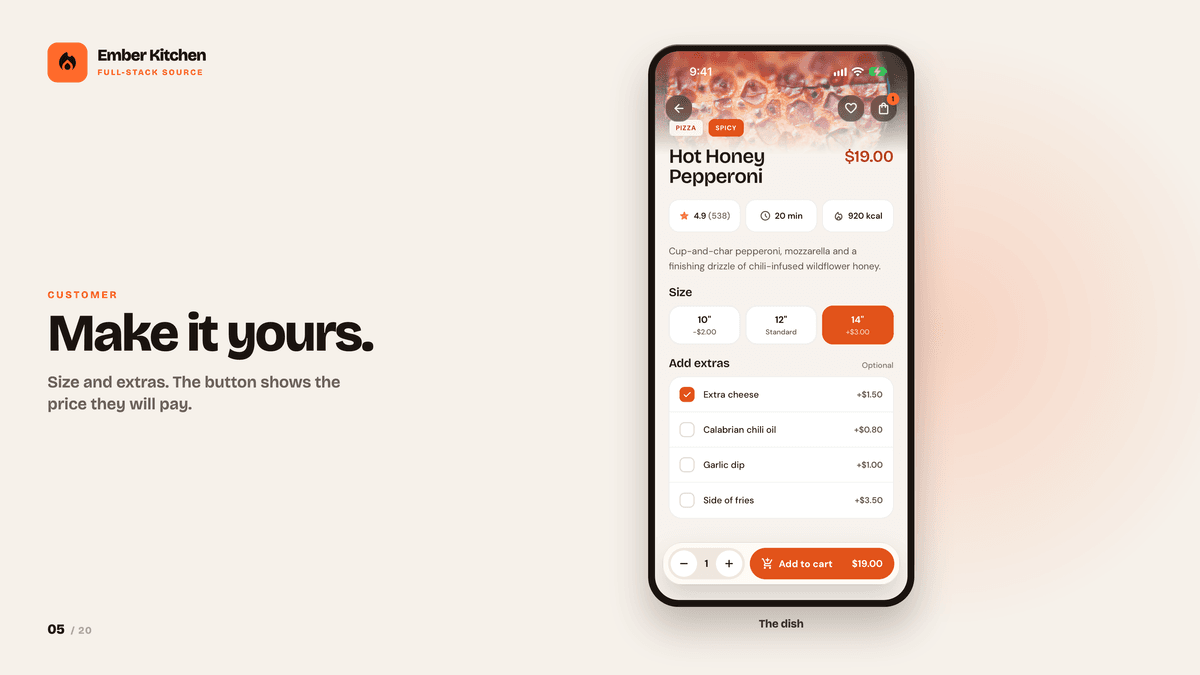 Ember Kitchen — React Native Food App, Restaurant Console & Staff Roles