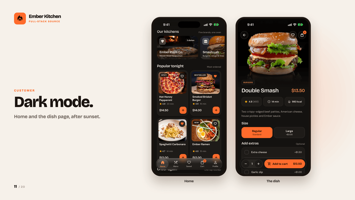 Ember Kitchen — React Native Food App, Restaurant Console & Staff Roles