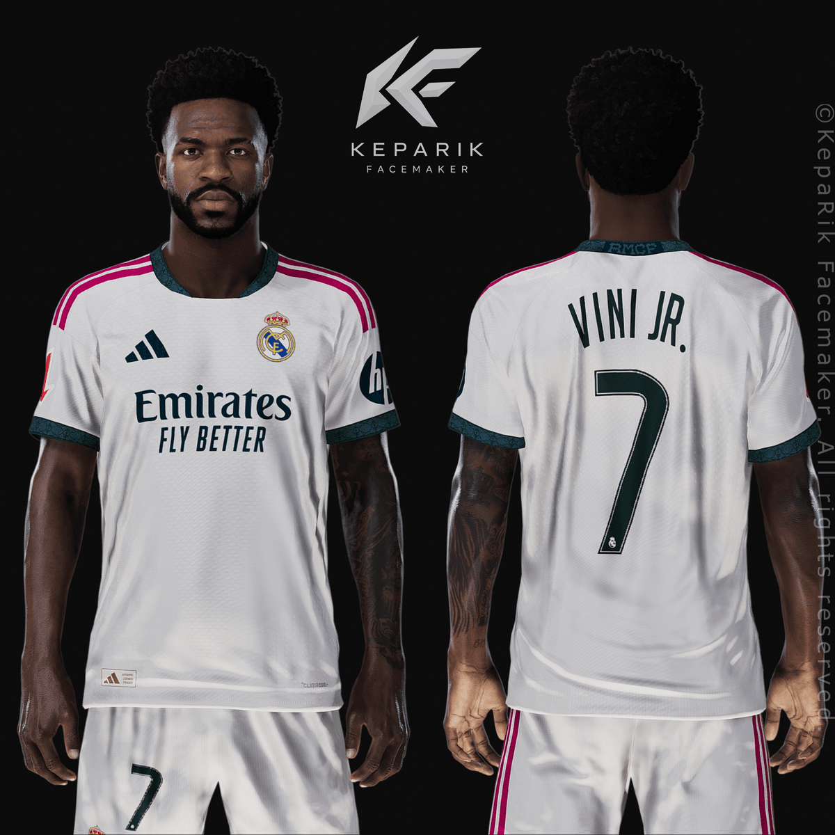 [PES 2021/FL26] Vinicius Jr v.3 + Tattoo + Hair animation