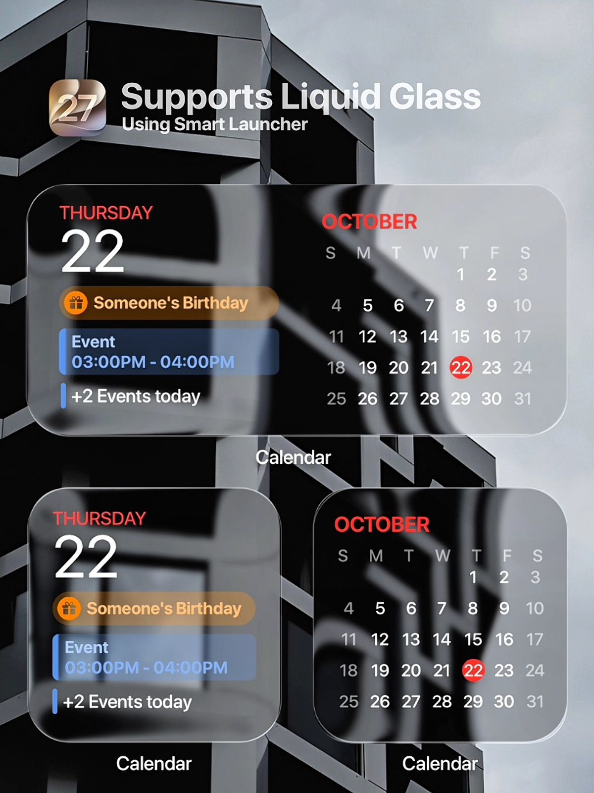 iOS Calendar Widgets [3 Packs] - KWGT