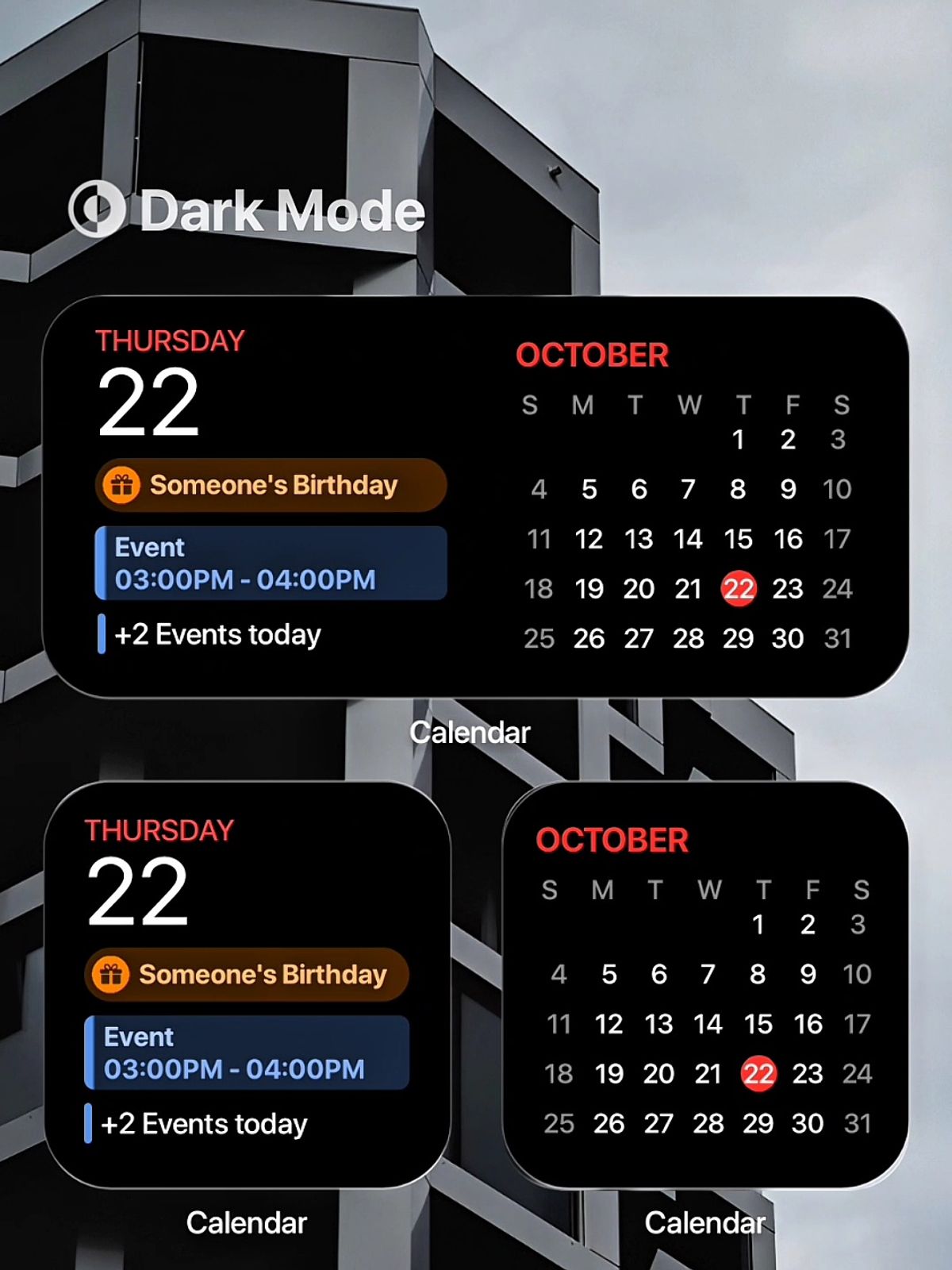 iOS Calendar Widgets [3 Packs] - KWGT