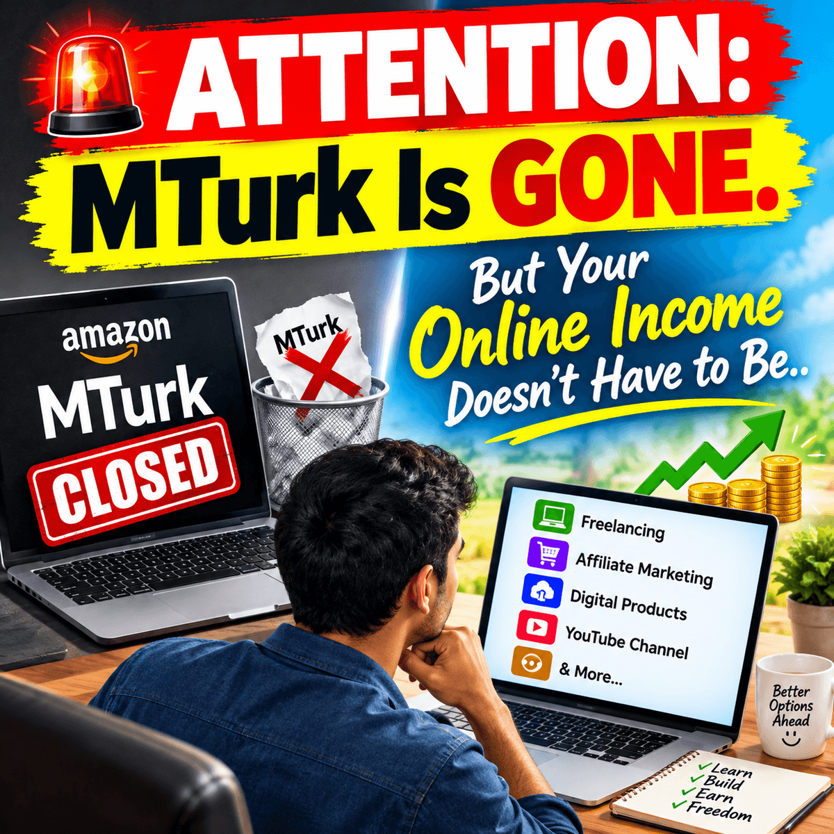 🚨ATTENTION: MTurk Is GONE. But Your Online Income Doesn’t Have to Be
