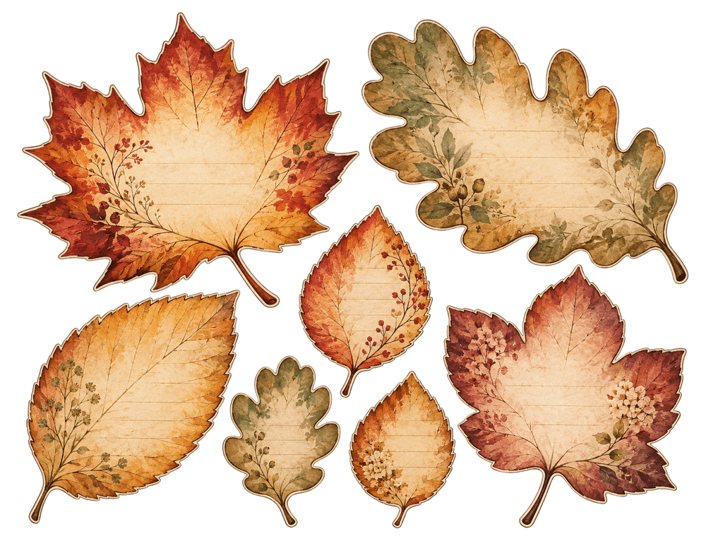 Falling Leaves – FREE 2-Page Junk Journal Printable!