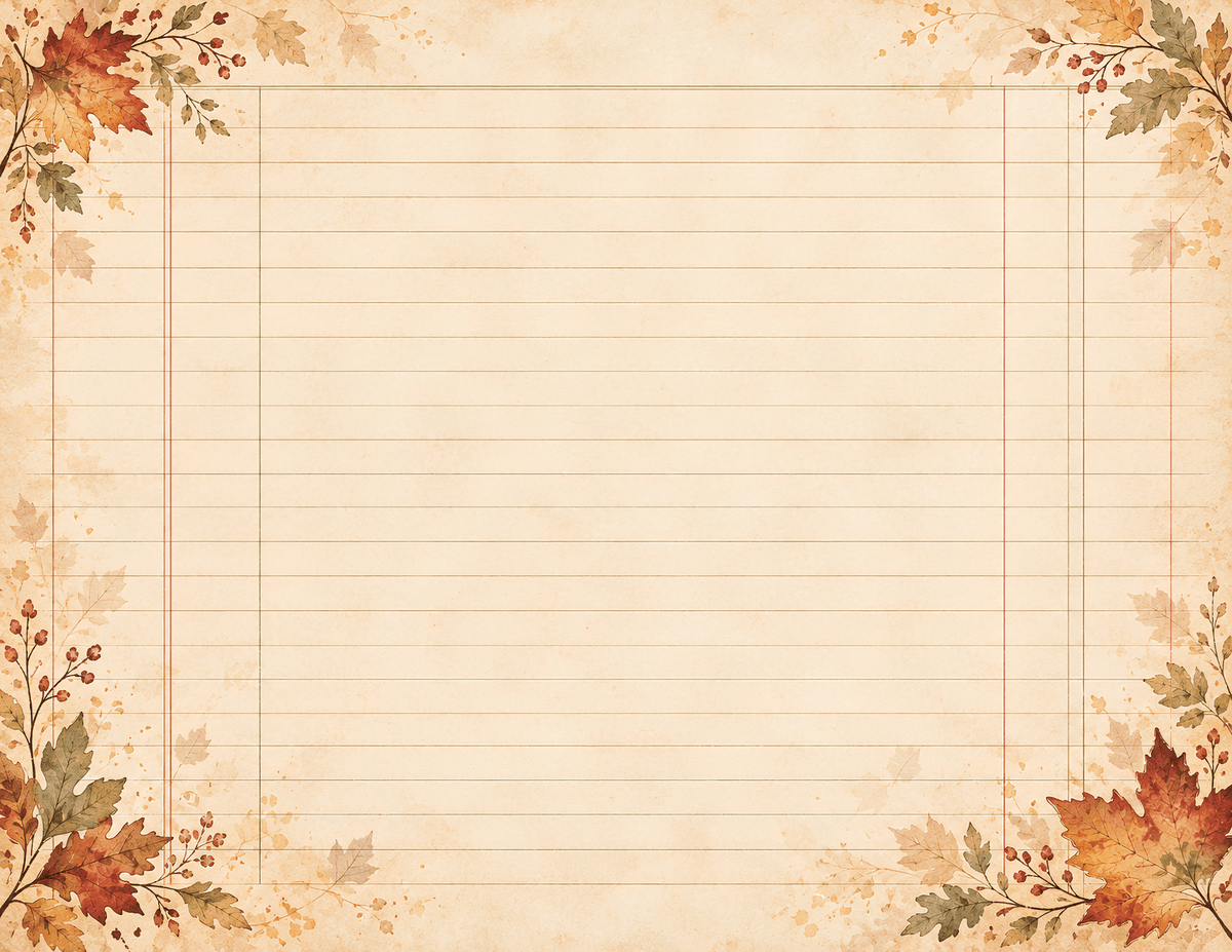 Falling Leaves – FREE 2-Page Junk Journal Printable!