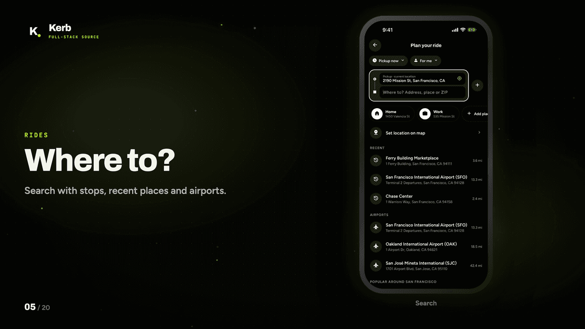 Kerb: Full-Stack React Native Ride & Food Delivery App with Claude API