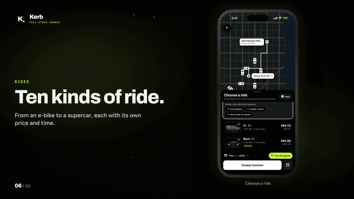 Kerb: Full-Stack React Native Ride & Food Delivery App with Claude API