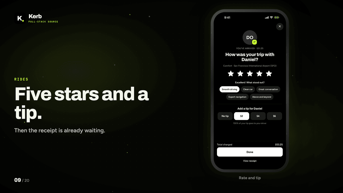 Kerb: Full-Stack React Native Ride & Food Delivery App with Claude API