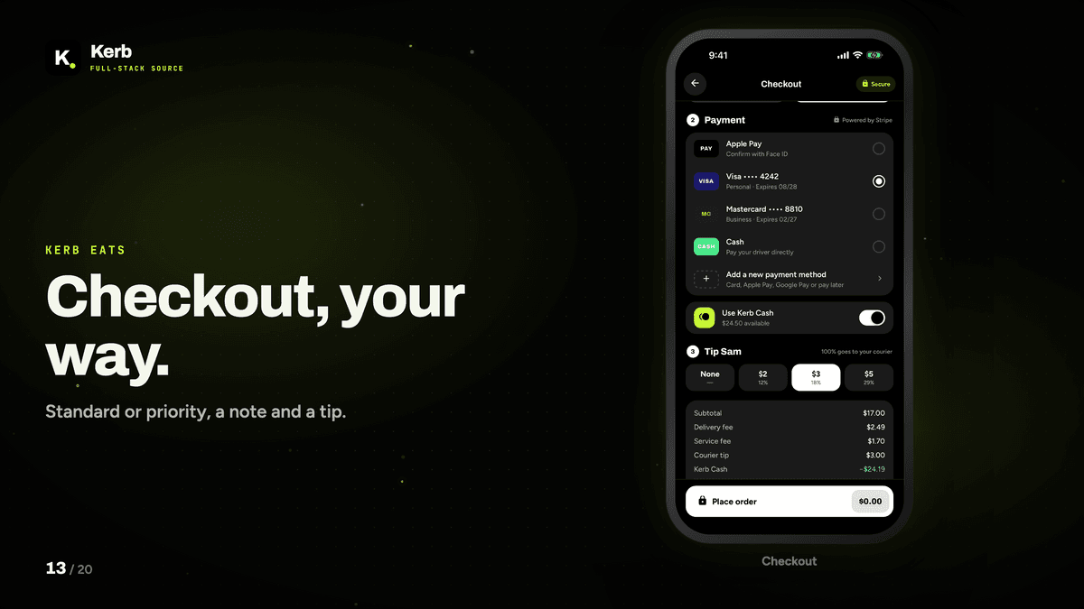 Kerb: Full-Stack React Native Ride & Food Delivery App with Claude API