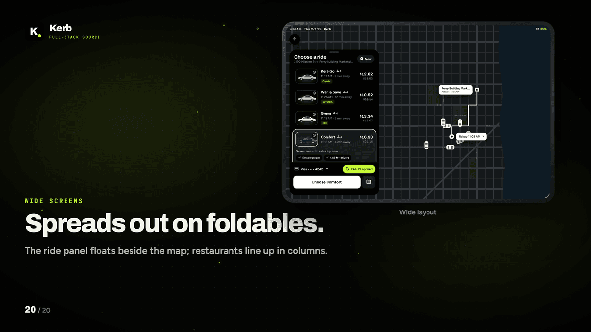 Kerb: Full-Stack React Native Ride & Food Delivery App with Claude API